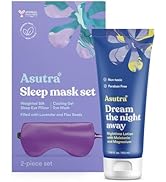 ASUTRA Dream Sleep Bundle - Purple Silk Eye Pillow Box Set and Dream The Night Away Lotion with M...