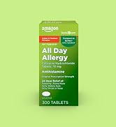 Amazon Basic Care 24 Hour Allergy Relief, Cetirizine Hydrochloride Tablets, 10 mg, 300 Count