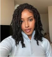 Geogroket Afro Kinkys Bulk Human Hair 30g/Pack for Mini Twist, Braiding Hair for Dreadlocks, Loc ...