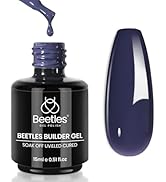 Beetles Builder Gel for Nails-Indigo Nocturne 0.5 oz 8 in 1 Nail Thickening Strengthening Buildin...