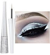 Yeuxtty Silver Glitter Eyeliner Liquid Long Lasting Glitter Liquid Eye Liners Quick Drying Sparkl...