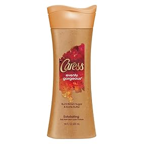 Caress Evenly Gorgeous Exfoliating Body Wash, brown sugar, moisturize, bath, shower, skin, scent