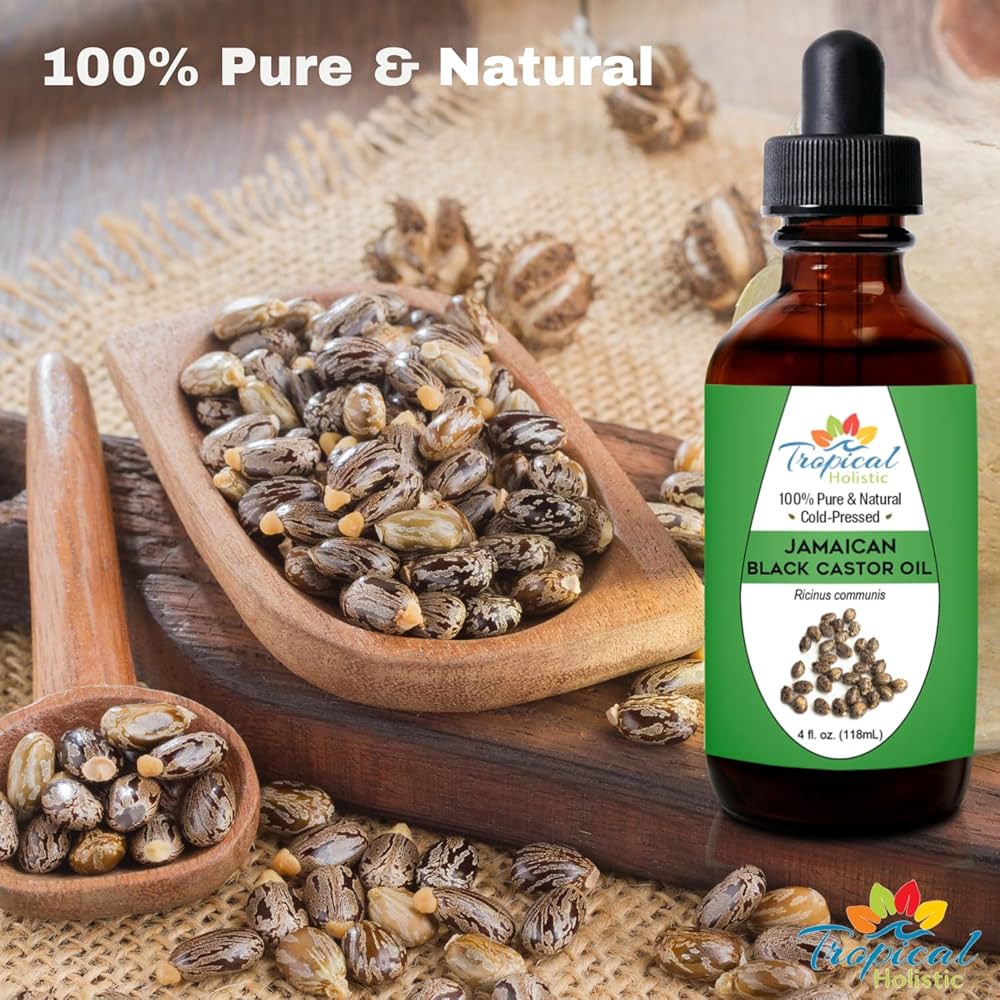 Amazon.com: Tropical Holistic 100% Pure Jamaican Black Castor Oil 4 oz -  Premium Natural Black Castor Oil for Hair Growth, Beard, Eyelashes, Edges,  Scalp Grease, Dandruff, and Eyebrows : Beauty & Personal Care