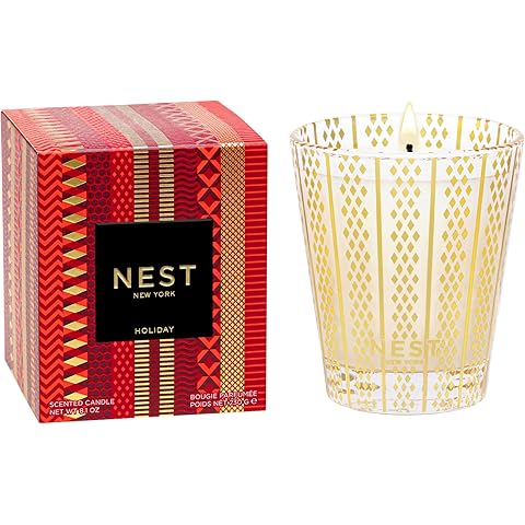 NEST New York Scented Classic Candle, Holiday - 8.1 oz - Up to 60-Hour Burn Time - Reusable Glass Vessel