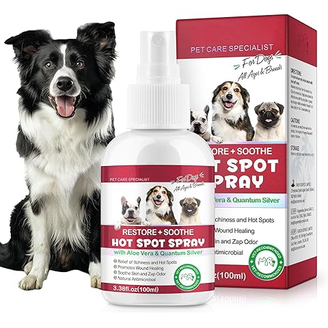 Hot Spot Spray for Dogs, Gentle on Sensitive Skin, Hot Spot Spray for Dogs, Support Itch Relief, Soothes Itching, Skin Sores and Irritations Prevents Dog Chewing and Licking