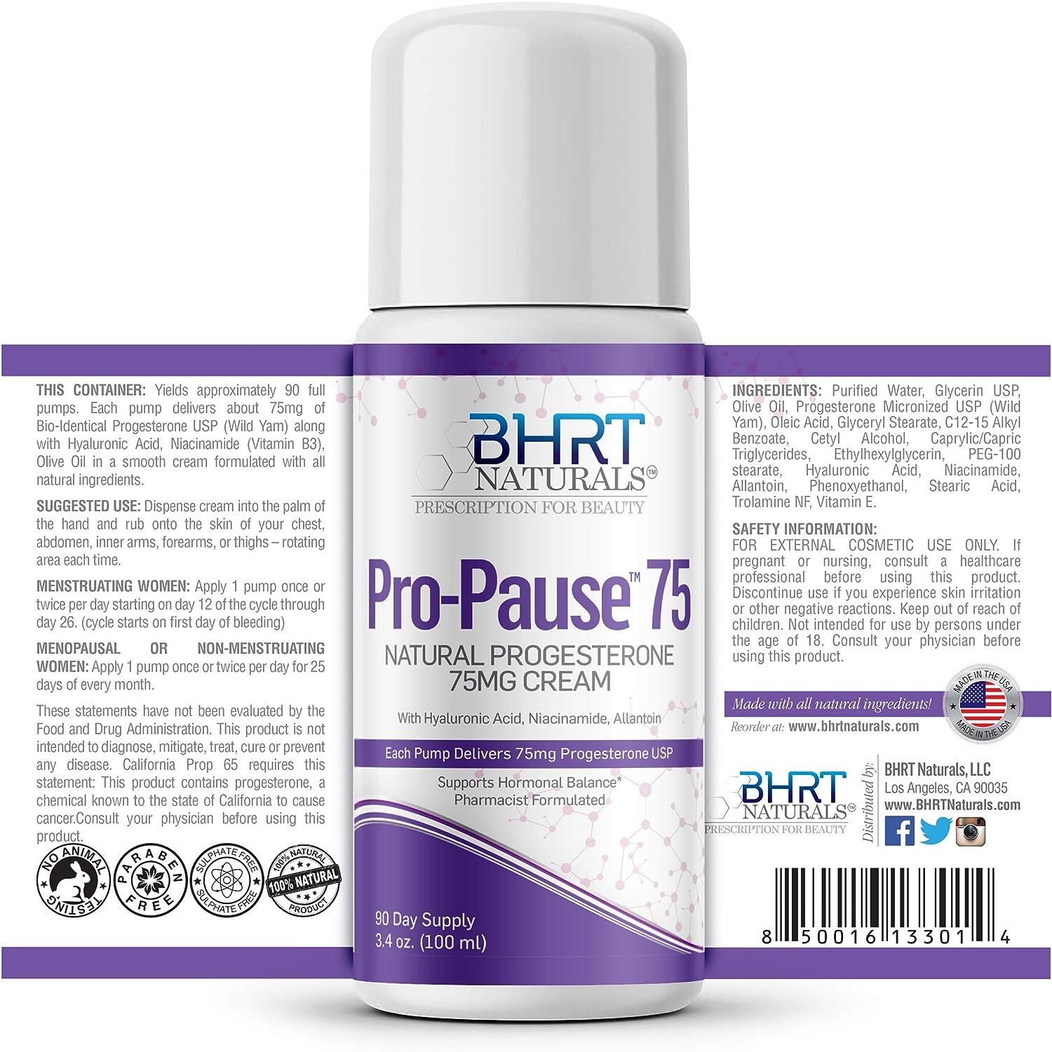 7500mg Bioidentical Progesterone Cream - 90 Day Supply | Natural USP Progesterone | Menopause Relief & TTC PCOS Supplement | Pharmacist Formulated | Paraben-Free & Non-GMO | Buy Now with Express International Delivery | GoSupps.com