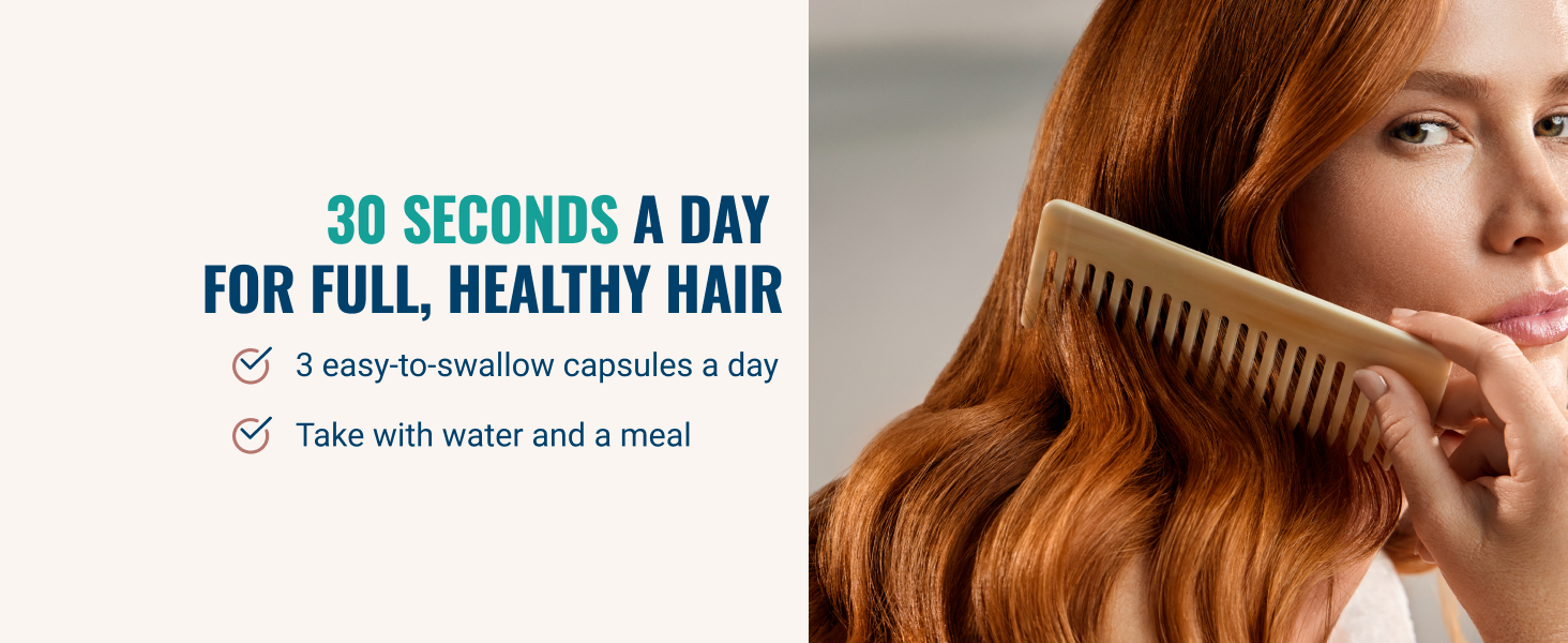 30 seconds a day for full, healthy hair
