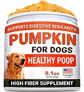 STRELLALAB Pumpkin for Dogs - 8.1oz High Fiber Powder Supplement - Stool Consistency and Softener...