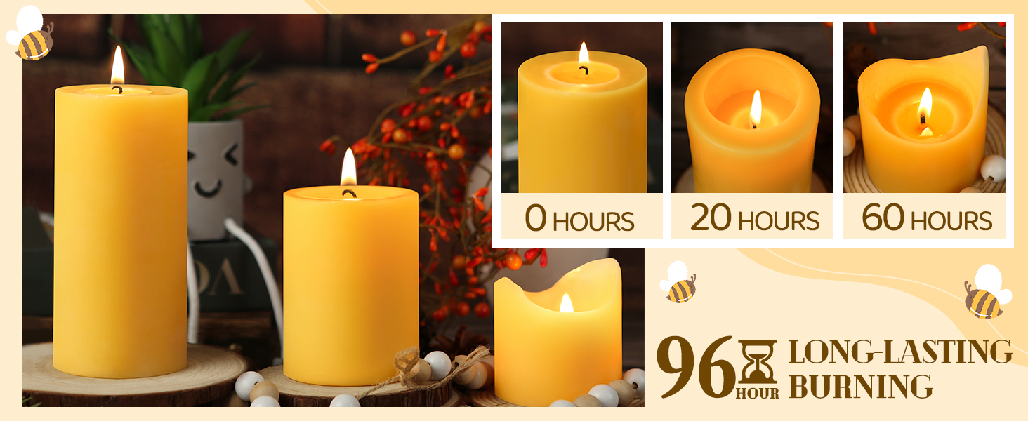 burns slowly and long-lasting.brighter,cleaner and longer lasting than other types of candles