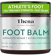 THENA Athlete’s Foot Treatment Balm Extra Strength with Tea Tree Peppermint Neem, Powerful Natura...