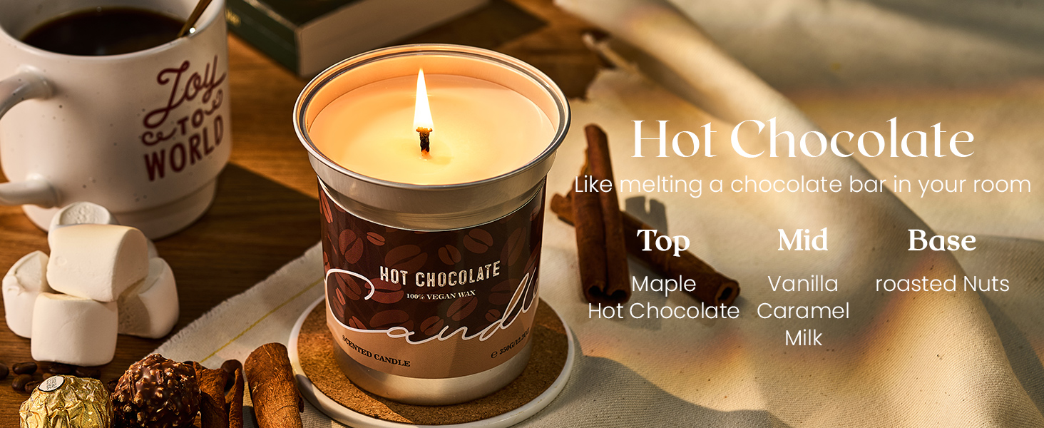 hot chocolate coffee scented candles
