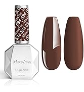 MelodySusie Thick Americano Brown Gel Nail Polish,0.5fl oz Nails Soak Off UV LED Caramel Coffee B...