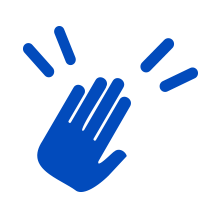 blue hand icon for itch
