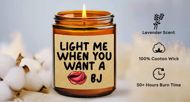 Candles gifts for Men - Funny Gifts for Boyfriend, Boo Basket Stuffers for Him, Husband Gifts
