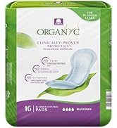 Organyc 100% Organic Cotton Incontinence Pads for Bladder Leaks, FSA/HSA Eligible, Maximum Flow, ...