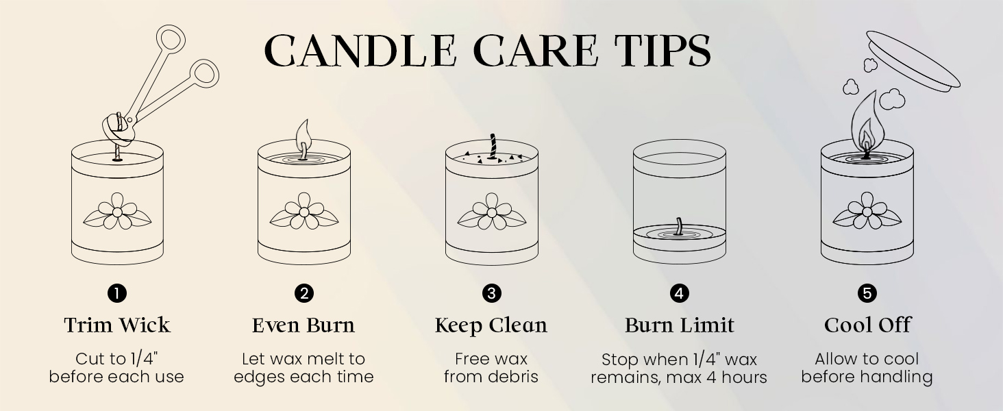 scented candles care tips