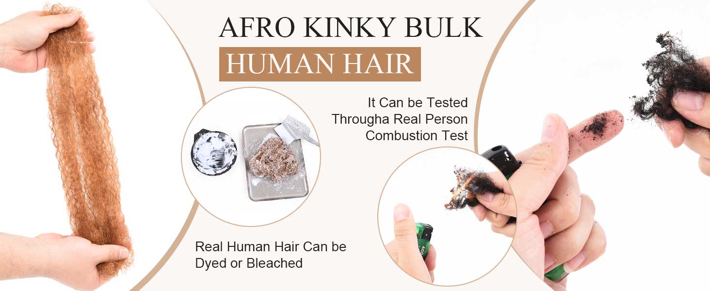 Afro kinky bulk human hair for twist
