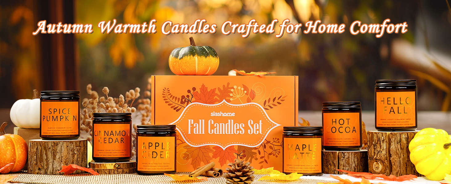 fall candles scented soy halloween holiday birthday autumn christmas tree gifts set women pumpkin