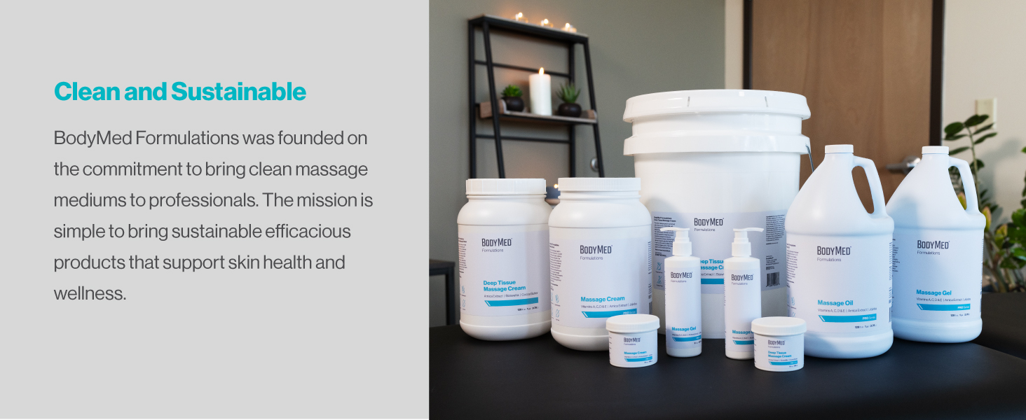 BodyMed Formulations was founded on the commitment to bring clean massage mediums to professionals.
