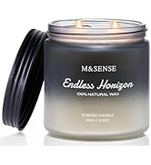 M&SENSE Endless Horizon - Cedar Vetiver Scented Candles for Men, 2 Wick Large Natural Soy Candle ...