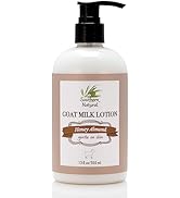 Southern Natural Goat Milk Lotion (12 oz) Face and Body Moisturizer For Dry Skin - Moisturizing S...