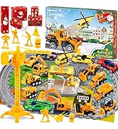2025 Advent Calendar,24 Days Christmas Countdown Vehicles City Construction Cars Engineering Exca...