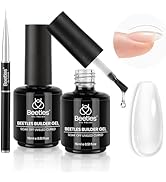Beetles Builder Gel 2Pcs Clear 7 in 1 15ml Thickening Set With Liner Brush Extension Gel for Nail...