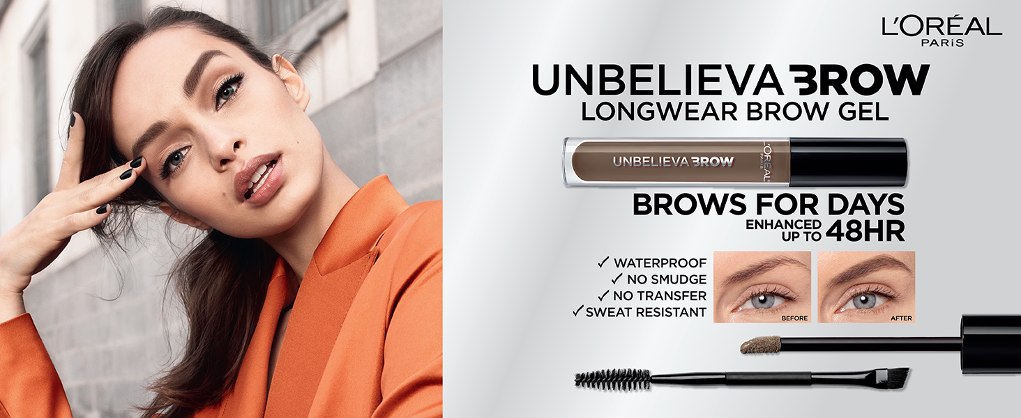 model wearing unbelievabrow
