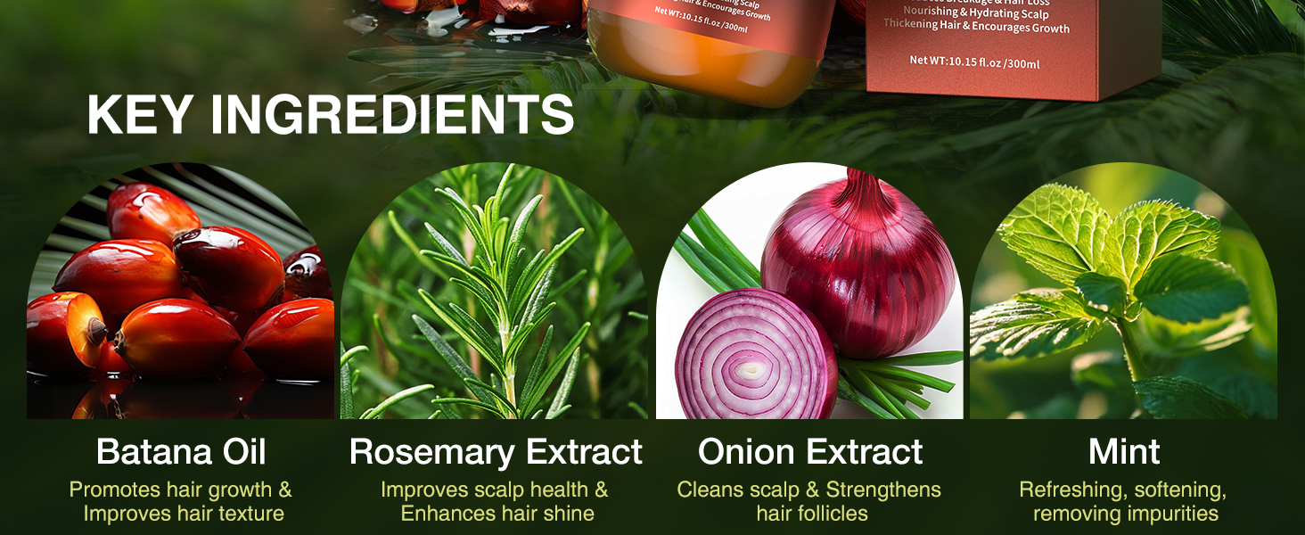 batana oil shampoo promotes hair growth, nourishing and moisturizing hair