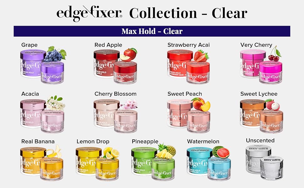 edge fixer gel maximum hold edge control braiding box braid cornrow no flaking 24 hour biotin shine