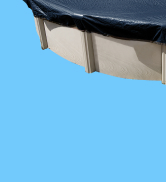 winter pool kit, cover, leaf net, air pillow, water tubes, antifreeze, algaecide, shock, closing