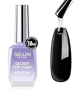 Gellen Gel Top Coat Nail Polish- 18ml No Wipe Top Coat Gel Polish, High Gloss Shiny Long Lasting ...