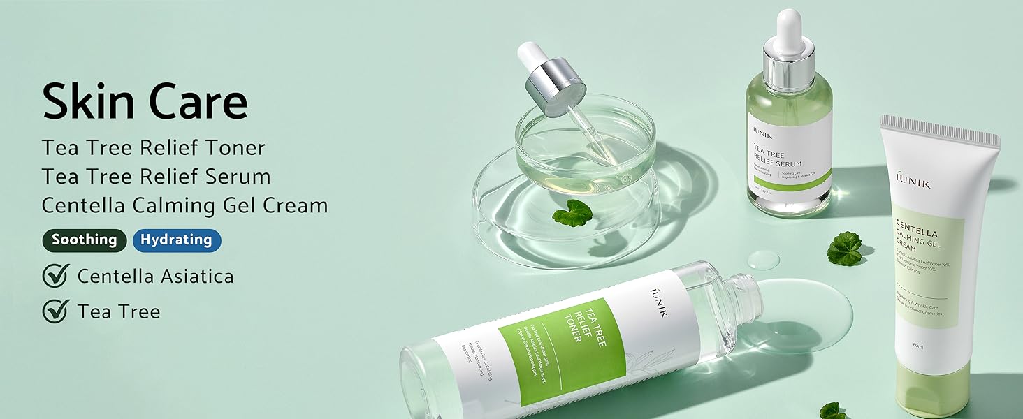 Centella Tea Tree Ampoule Serum Cream Gel Moisturizer Toner Korean Beauty Troubled Skin Kbeauty