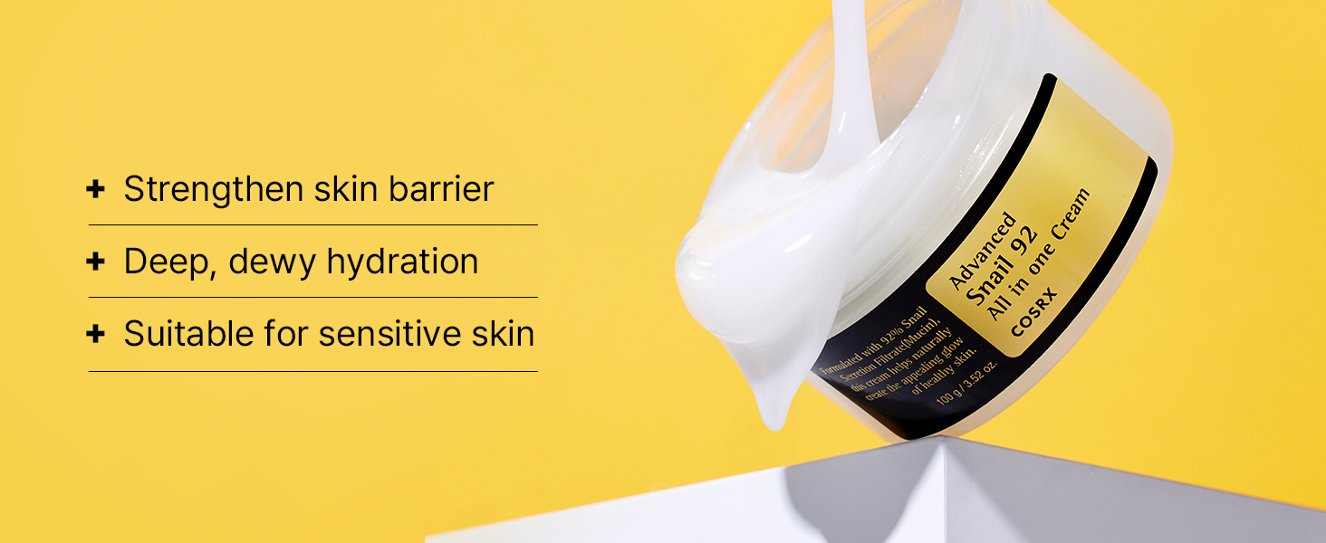 snail 92 cream tube new same formula double size up