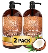 Dead Sea Collection Coconut Body Wash for Women and Men - Pack of 2 (67.6 fl. oz) - Cleanses and ...