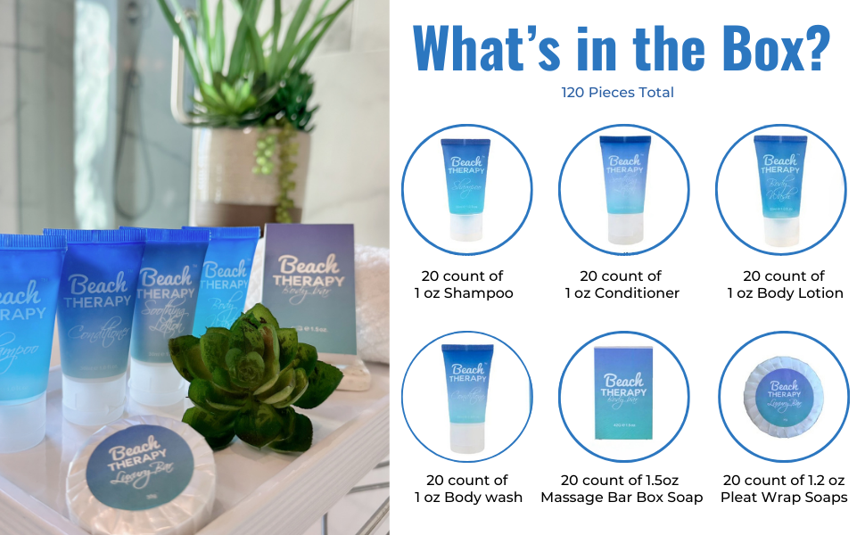 120 pieces of travel size toiletries 20 per item 
