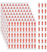 BENECREAT 1500Pcs Red Small Arrow Stickers, 1.6×0.8 Inch Small Arrow Sticker Label, Self Adhesive...