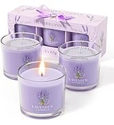 CHILLFLAME Lavender Candle, Scented Candles Gift Set for Stress Relief, 3 Votive Candles for Wome...