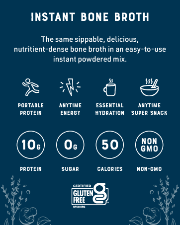 Bare Bones Instant Bone Broth High Protein Collagen Non GMO Low Sodium Zero Sugar Chicken Beef