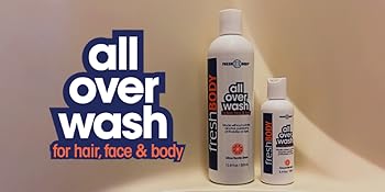 Fresh Body FB All Over Body Wash for Hair, Face and Body, Large Bottle 10.8 oz + Travel Size 3.4 oz