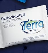 Terra Breeze Automatic Dishwasher Detergent Powder,1.5 oz. Individually Wrapped Packets (50 packs)