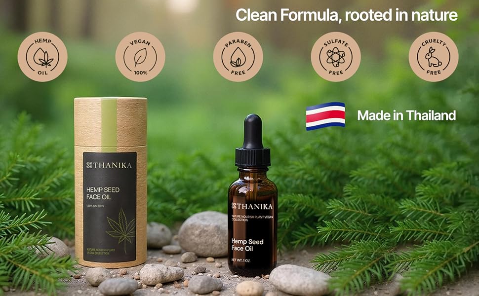 Anti-aging moisturizer Hemp Wrinkle Sensitive Vegan skincare beauty Hydration Antioxidant Face Oil