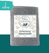 Natural Elephant Exfoliating Washcloth Charcoal Grey Japanese Shower Scrubber for Body (Single Wa...