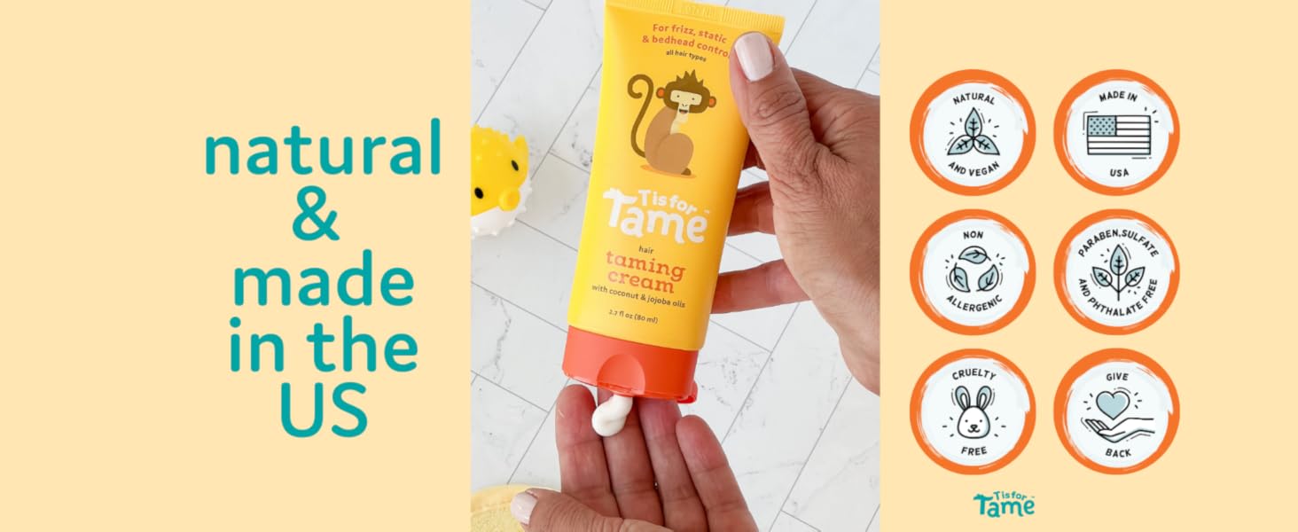natural made in US paraben free dye cruelty safe baby toddler kids 
