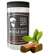 Dead Sea Collection Bath Salts for Men - Muscle Recovery Bath Soak - Sandalwood Mens Mineral Dead...