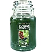 Yankee Candle Balsam & Cedar Scented, Classic 22oz Large Jar Single Wick Candle, Over 110 Hours o...