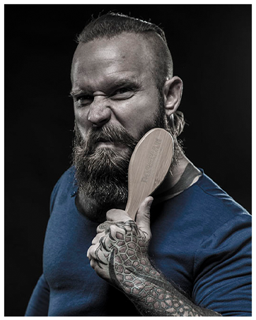 beard brush nylon boar bristle men handle hair detangling detaingler detangler long wooden mustache