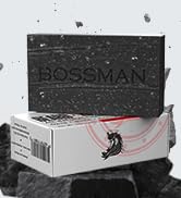 Bossman Men's 4-in-1 Bar Soap for Men (4 oz) – Beard Wash, Shampoo, Body Wash & Conditioner
