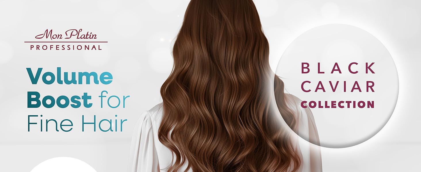Black Caviar Professional Volume Boost Shampoo Fine Hair Natural Strengthening Treatment Formula