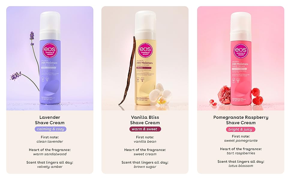 eos shea better shave cream fragrances